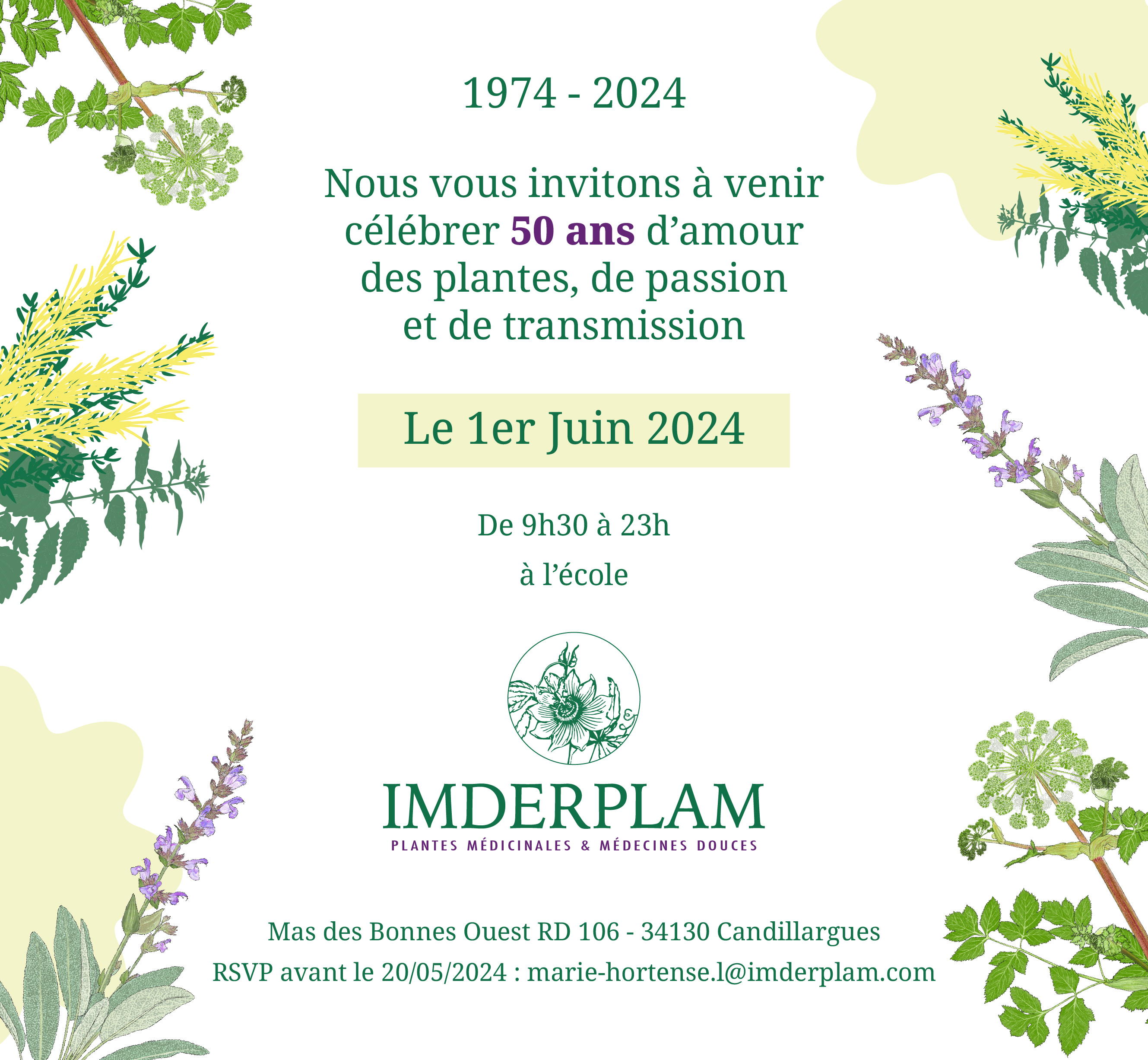 Carte invitation 50 ans